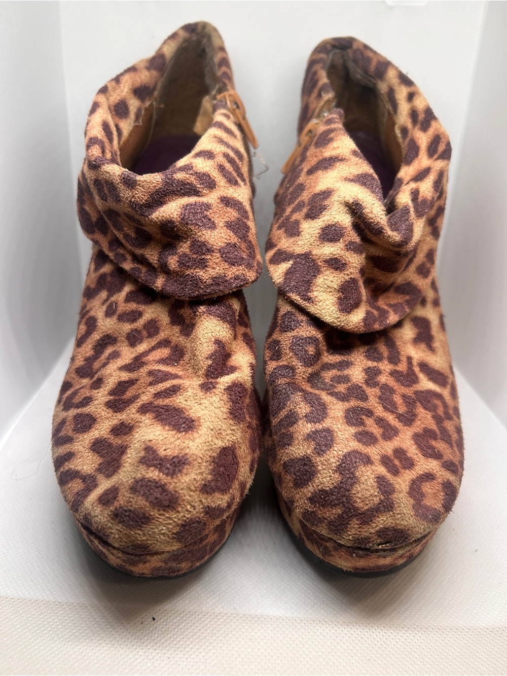 Madden Girl Leopard Print Ankle Booties - Brown & Tan